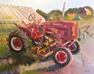 Emily Passman: oil on canvas, "McCormick FARMALL"