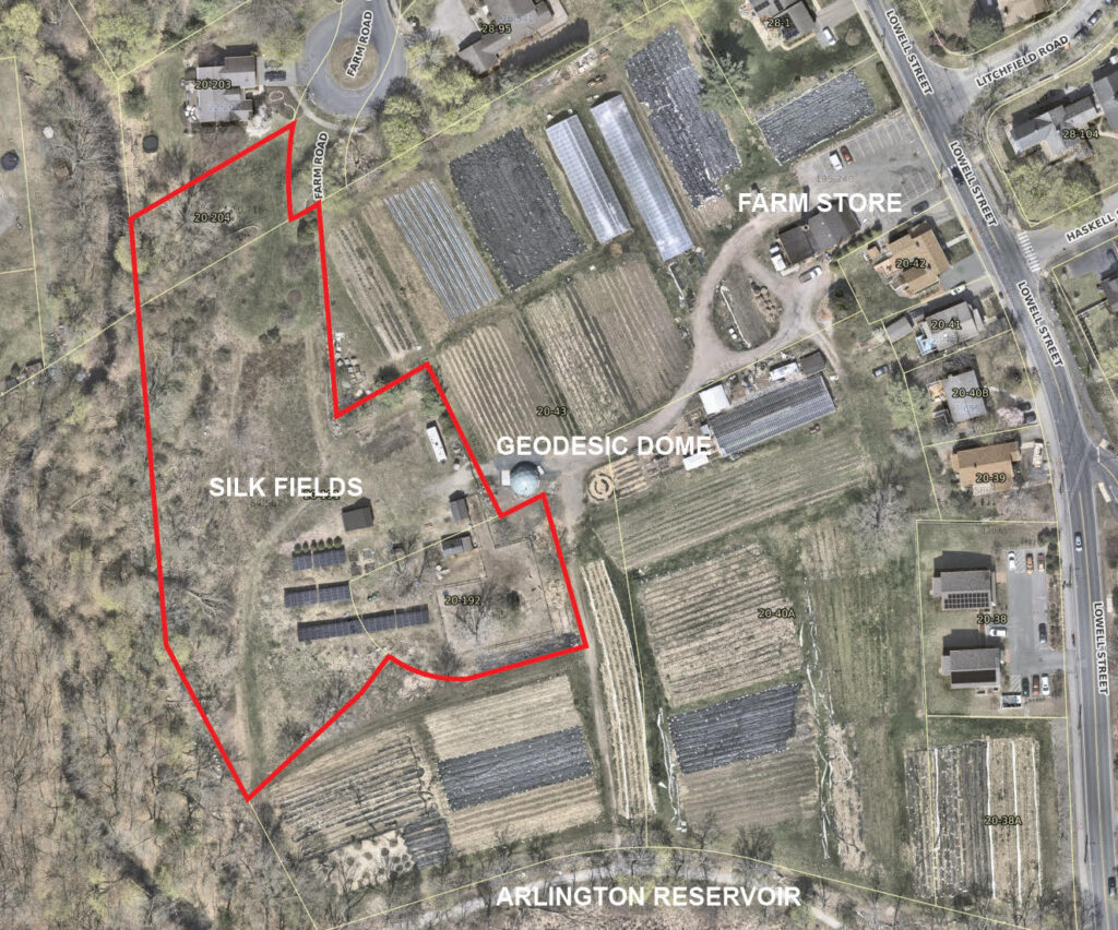 LexFarm and Silk Fields property boundaries