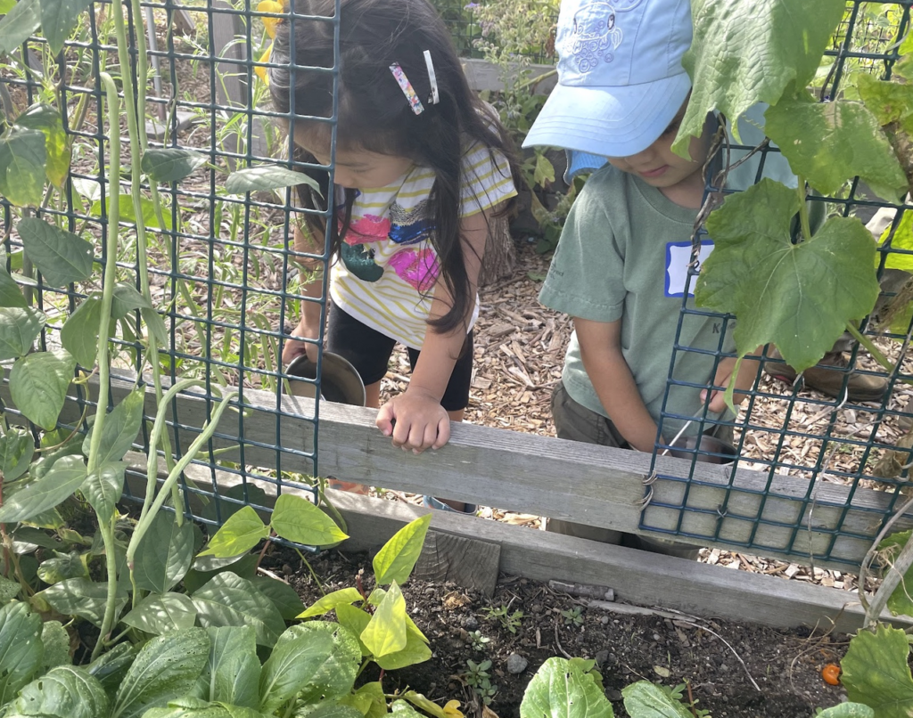 Farm Explorers in the Learning Garden at LexFarm.